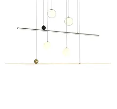 Люстра дизайнерская горизонтальная Auaros by LightSnab S Черный