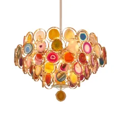 Потолочный дизайнерский светильник Agate disk by Light Snab L Розовый