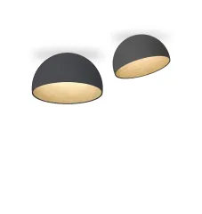 Потолочный дизайнерский светильник  Duo by Vibia (черный) Диаметр 35 см, высота 22 см Наклонный