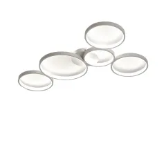 Потолочный дизайнерский светильник   (белый)Besitz by LightSnab 5 колец, ширина 75 см * длина 112 см