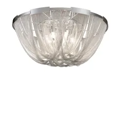 Потолочный дизайнерский светильник   Soscik by Terzani (серебряный) Диаметр 70 см x Высота 35 см