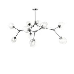 Потолочный дизайнерский светильник  Branching Bubble by Roll & Hill (Lindsey Adelman) (10 плафонов, черный) дымчатый