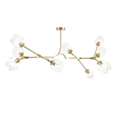 Потолочный дизайнерский светильник  Branching Bubble by Roll & Hill (Lindsey Adelman) (9 плафонов, золотой) прозрачный