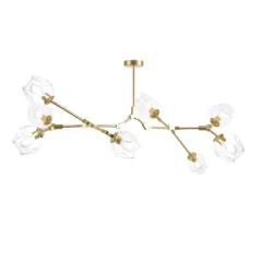 Потолочный дизайнерский светильник  Branching Bubble by Roll & Hill (Lindsey Adelman) (8 плафонов, золотой) коньячный