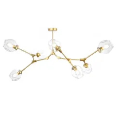 Потолочный дизайнерский светильник  Branching Bubble by Roll & Hill (Lindsey Adelman) (7 плафонов, золотой) зеркально-серый