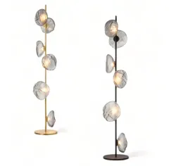 Напольный дизайнерский светильник Kudo by LightSnab Прозрачный Золотой