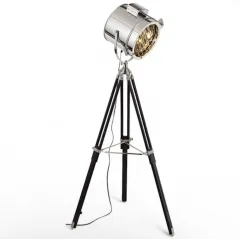 Напольный дизайнерский светильник Shawna by LightSnab Хром Древесный