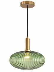 Подвесной светильник Iris с C Латунь + зеленый