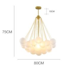 Люстра Bond 80 см золото/белый