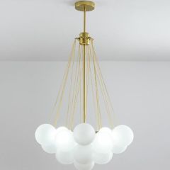 Люстра Bond 60 см золото/белый