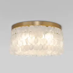 Накладная люстра Eurosvet 60084/5 латунь/перламутр Smart