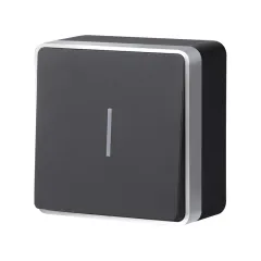 Выключатель Werkel W5010134 черный с серебром