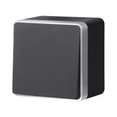Выключатель Werkel W5010234 черный с серебром