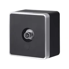 Розетка Werkel W5083034 черный с серебром