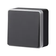 Выключатель Werkel W5012034 черный с серебром