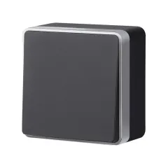 Выключатель Werkel W5010034 черный с серебром