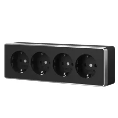 Розетка Werkel W5072258 черный/хром