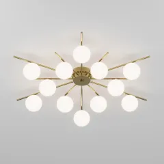 Накладная люстра Eurosvet 302001/12 латунь Smart