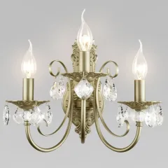 Eurosvet 3305/3 латунь/прозрачный хрусталь