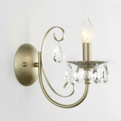 Eurosvet 3305/1 латунь/прозрачный хрусталь