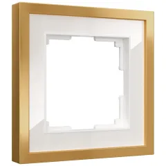 Рамка Werkel W0012853 белый/золотистая латунь