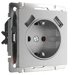 Розетка Werkel W1171506 серебряный